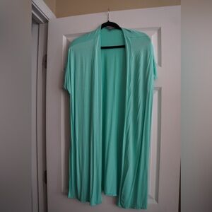 Mint Green Women's Open Front Cardigan